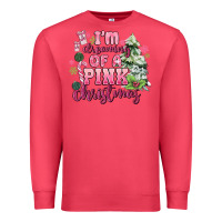 Cardinal im dreaming of a pink christmas Premium Sweatshirt - MaliasSmallBusiness