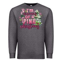 Charcoal Heather im dreaming of a pink christmas Premium Sweatshirt - MaliasSmallBusiness