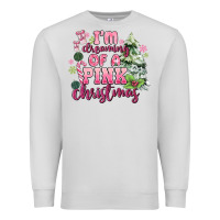 Dove Grey im dreaming of a pink christmas Premium Sweatshirt - MaliasSmallBusiness