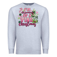 Heather Grey im dreaming of a pink christmas Premium Sweatshirt - MaliasSmallBusiness