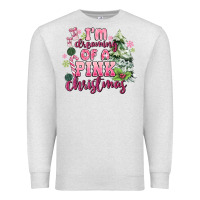 Oatmeal Heather im dreaming of a pink christmas Premium Sweatshirt - MaliasSmallBusiness