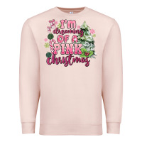 Pale Pink im dreaming of a pink christmas Premium Sweatshirt - MaliasSmallBusiness