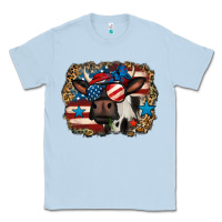 Dusty Blue 4th of july cow Classic Tee - Jasminsmagicworld