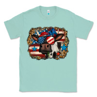 Seafoam 4th of july cow Classic Tee - Jasminsmagicworld