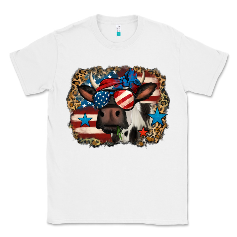 4th Of July Cow Classic Tee by Jasminsmagicworld | Teevron
