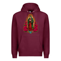 Burgundy our lady of guadalupe Premium Hoodie - Jasminsmagicworld