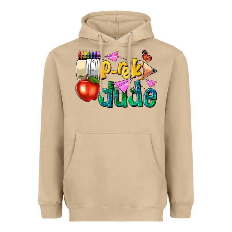 Pre K School Pencil Dude Heavyweight Hoodie by NancyCooperArtShop | Teevron