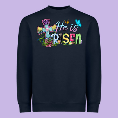 Easter Day He Is Risen Heavyweight Sweatshirt Designed By Oliviacreatesart