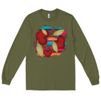 Army Green heart and serape patches Long Sleeve Tee - AdoDesignShop