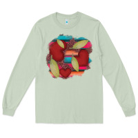 Matcha heart and serape patches Long Sleeve Tee - AdoDesignShop