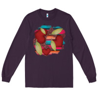 Plum heart and serape patches Long Sleeve Tee - AdoDesignShop