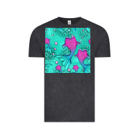 Vintage Black mermaid tail seamless pattern Vintage Tee - HRA Design Shop