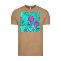 Vintage Coffee mermaid tail seamless pattern Vintage Tee - HRA Design Shop