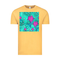 Vintage Mustard mermaid tail seamless pattern Vintage Tee - HRA Design Shop