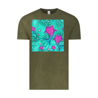 Vintage Olive mermaid tail seamless pattern Vintage Tee - HRA Design Shop