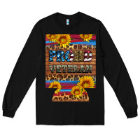 Black proud veteran  12 oz regular can cooler Long Sleeve Tee - Artiststas