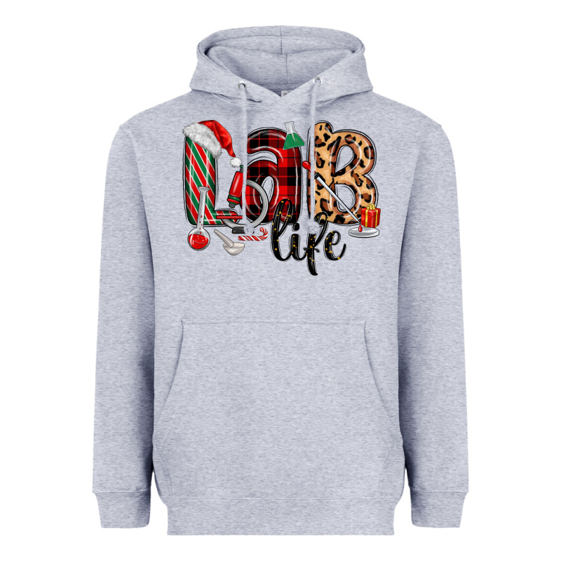 Lab Life Christmas Heavyweight Hoodie by MaliasSmallBusiness | Teevron