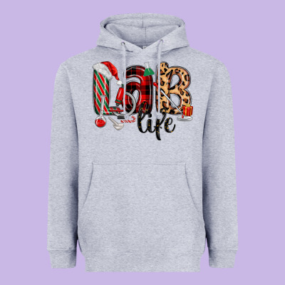Lab Life Christmas Heavyweight Hoodie Designed By Maliassmallbusiness