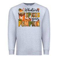 Heather Grey whatever spices your pumpkin Premium Sweatshirt - MaliasSmallBusiness