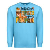 Ocean Blue whatever spices your pumpkin Premium Sweatshirt - MaliasSmallBusiness