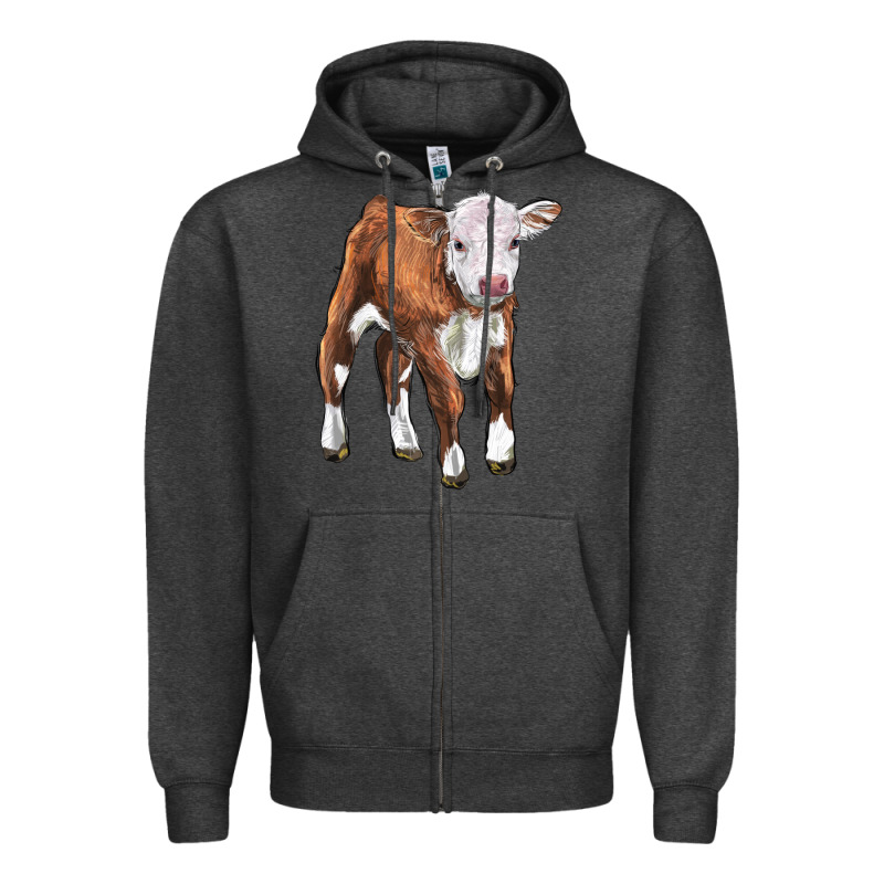 Hereford Calf Zipper Hoodie by LillyAllenDesigns | Teevron