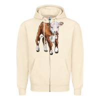 Sandshell hereford calf Zipper Hoodie - LillyAllenDesigns