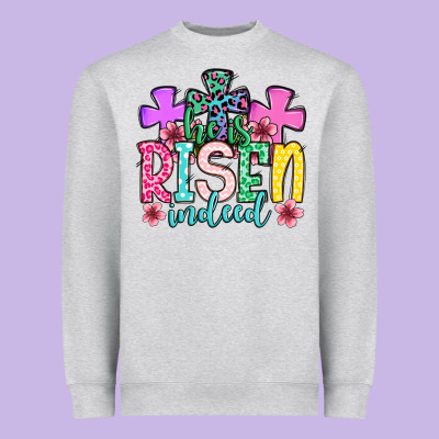 Easter Day He Is Risen Indeed Heavyweight Sweatshirt Designed By Oliviacreatesart