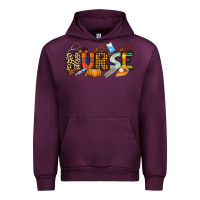 Mauve Wine Fall Nurse Urban Hoodie - NancyCooperArtShop