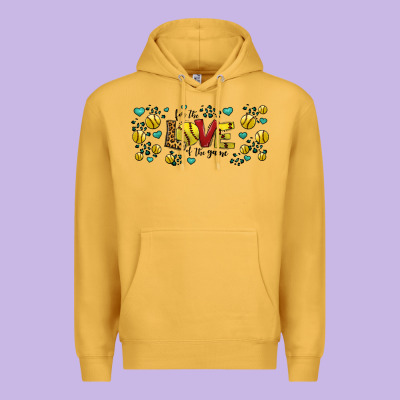 For The Love Of The Game Softball Premium Hoodie Designed By Jasminsmagicworld
