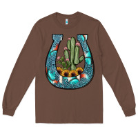 Chestnut cactus horseshoe Long Sleeve Tee - JahusDesignShop