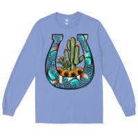 Colony Blue cactus horseshoe Long Sleeve Tee - JahusDesignShop