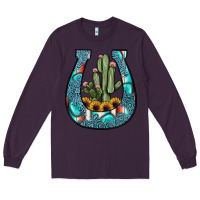 Plum cactus horseshoe Long Sleeve Tee - JahusDesignShop