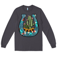 Smoke cactus horseshoe Long Sleeve Tee - JahusDesignShop