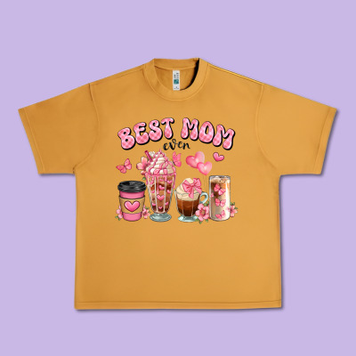 Best Mom Ever Floral Coffee Cups Urban Heavy Tee Designed By Jahusdesignshop