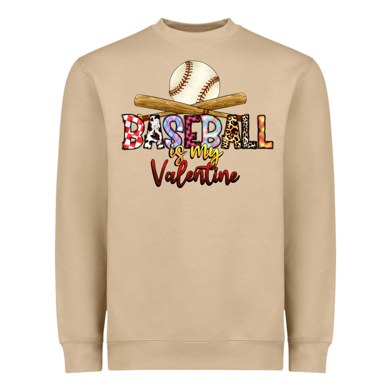Baseball Is My Valentine Heavyweight Sweatshirt by RacoonDesign | Teevron