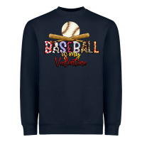 Navy baseball is my valentine Heavyweight Sweatshirt - RacoonDesign