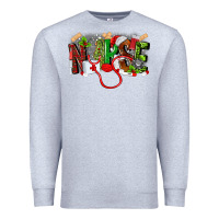 Heather Grey nurse christmas Premium Sweatshirt - MaliasSmallBusiness