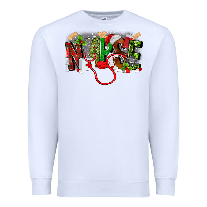 Nurse Christmas Premium Sweatshirt by MaliasSmallBusiness | Teevron