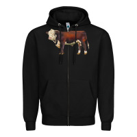 Black hereford bull Zipper Hoodie - LillyAllenDesigns