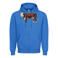 True Royal hereford bull Zipper Hoodie - LillyAllenDesigns