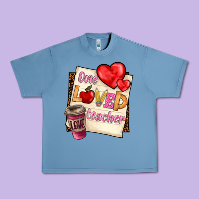 One Loved Teacher Urban Heavy Tee Designed By Barkaloodesign