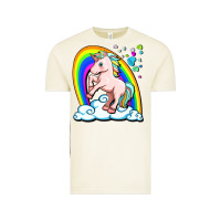 Vintage Arctic cute unicorn with rainbow Vintage Tee - FaDigitalArtStudio