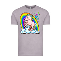 Vintage Zinc cute unicorn with rainbow Vintage Tee - FaDigitalArtStudio