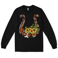 Black horseshoe sunflower Long Sleeve Tee - JahusDesignShop