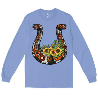 Colony Blue horseshoe sunflower Long Sleeve Tee - JahusDesignShop