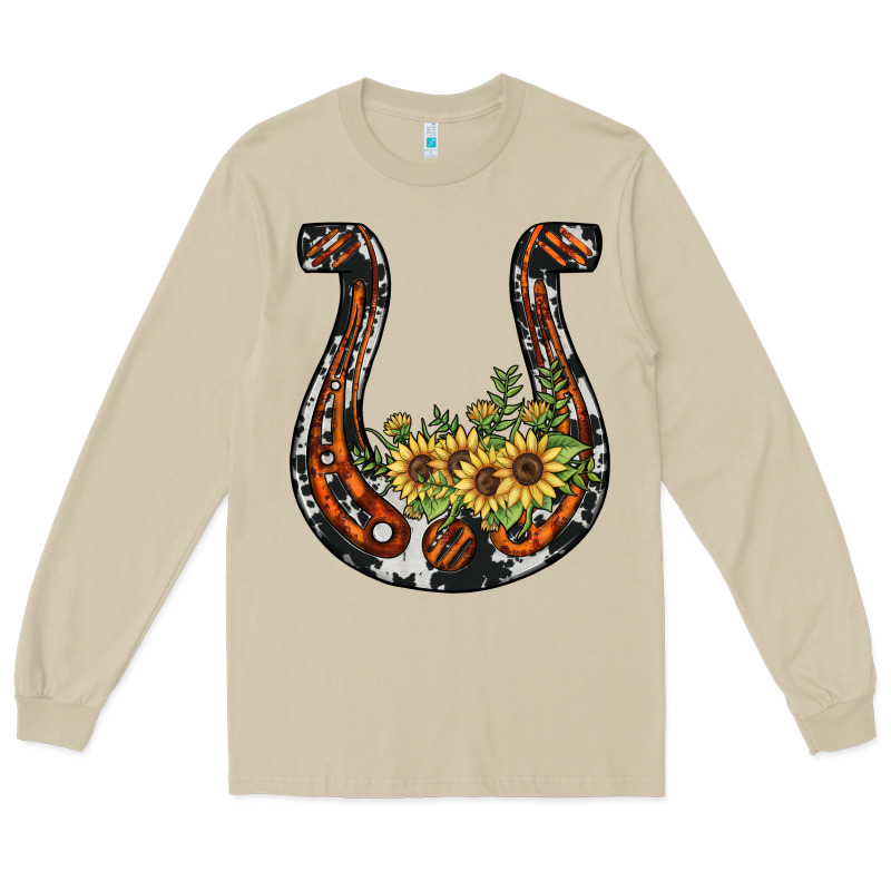 Horseshoe Sunflower Long Sleeve Tee by JahusDesignShop | Teevron