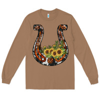 Toasted Coconut horseshoe sunflower Long Sleeve Tee - JahusDesignShop