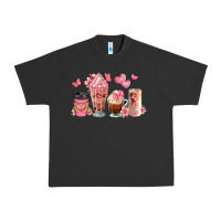 Pigment Black floral coffee cups Urban Heavy Tee - JahusDesignShop