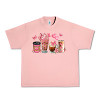 Salmon floral coffee cups Urban Heavy Tee - JahusDesignShop