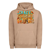 Pigment Burro Crazy grateful and thankful Urban Hoodie - NancyCooperArtShop